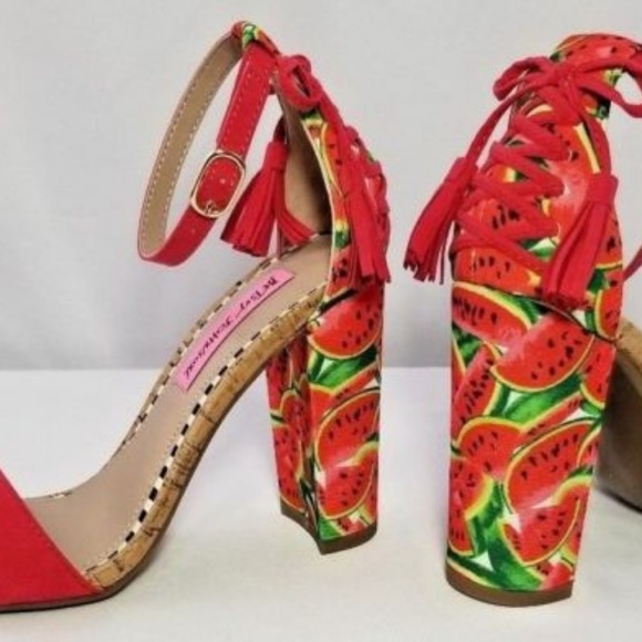 betsey johnson watermelon shoes